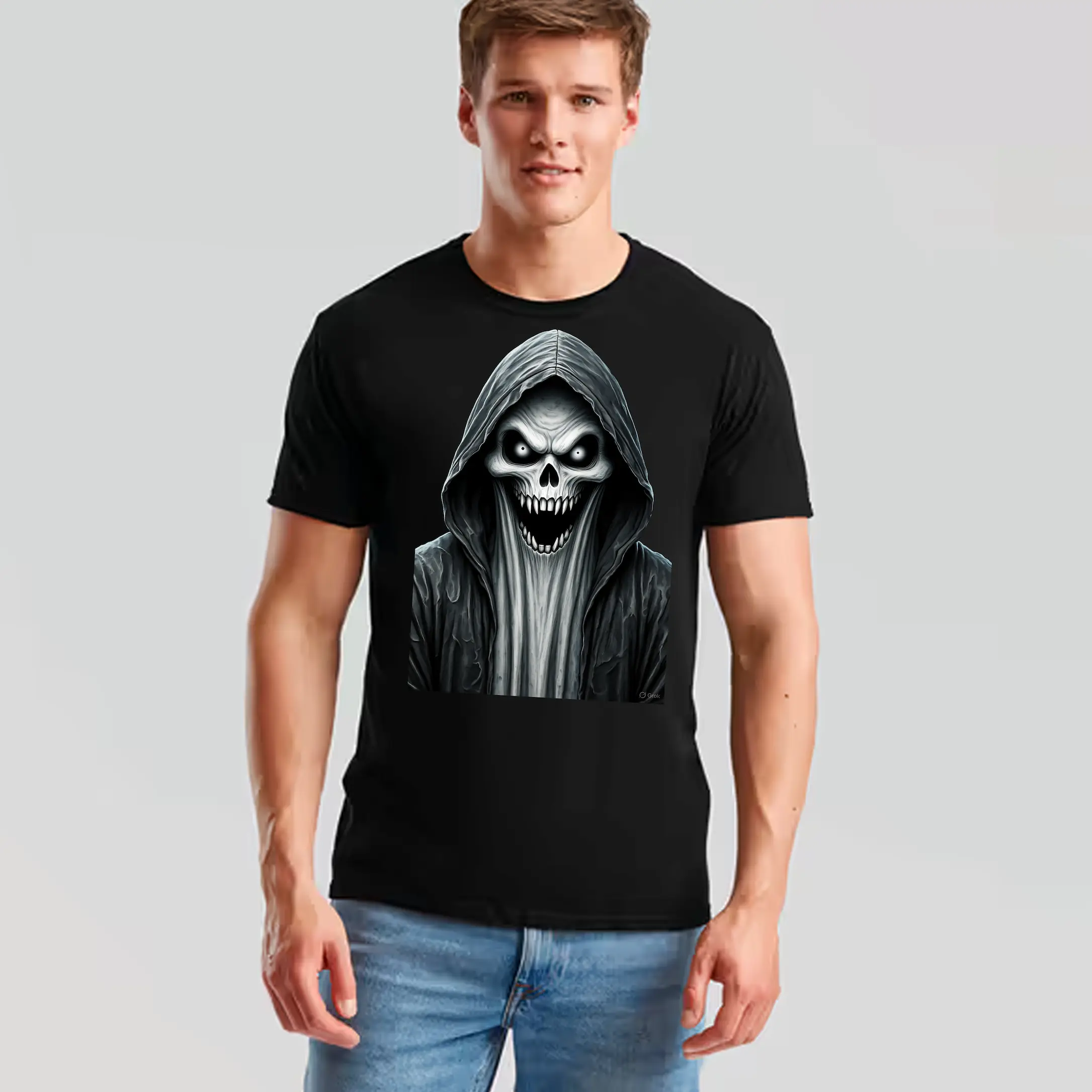 T-shirt tête de squelette de la mort